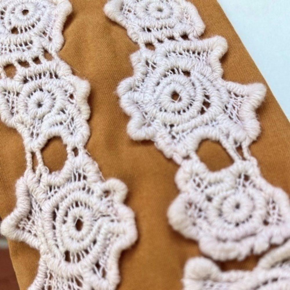 Anthropologie Plenty by Tracy Reese Embroidered Rosette Yellow Mini Dress 👗 - Picture 3 of 9